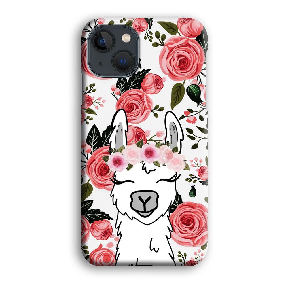 Ilama Flower Angel iPhone 15 Plus Case-Oxvistore