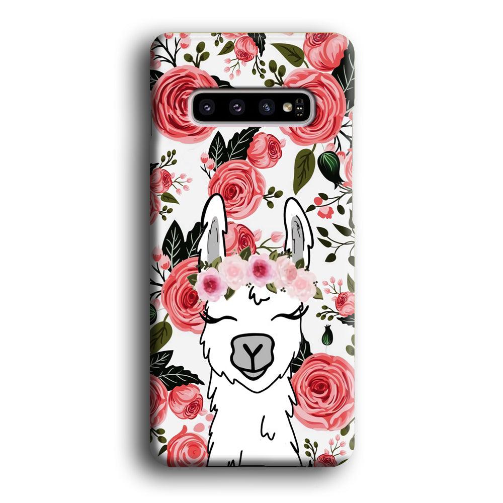 Ilama Flower Angel Samsung Galaxy S10 Case-Oxvistore