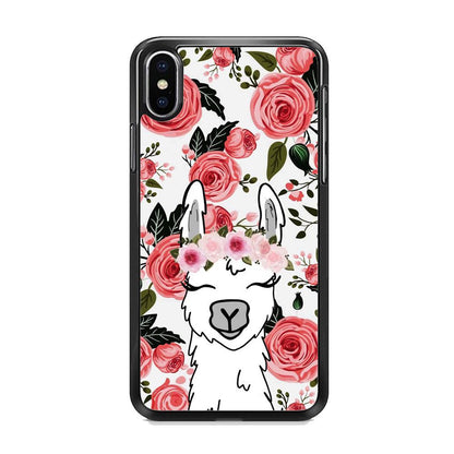 Ilama Flower Angel iPhone X Case-Oxvistore