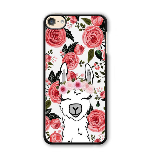 Ilama Flower Angel iPod Touch 6 Case-Plastic Black (2D Case)-Oxvistore