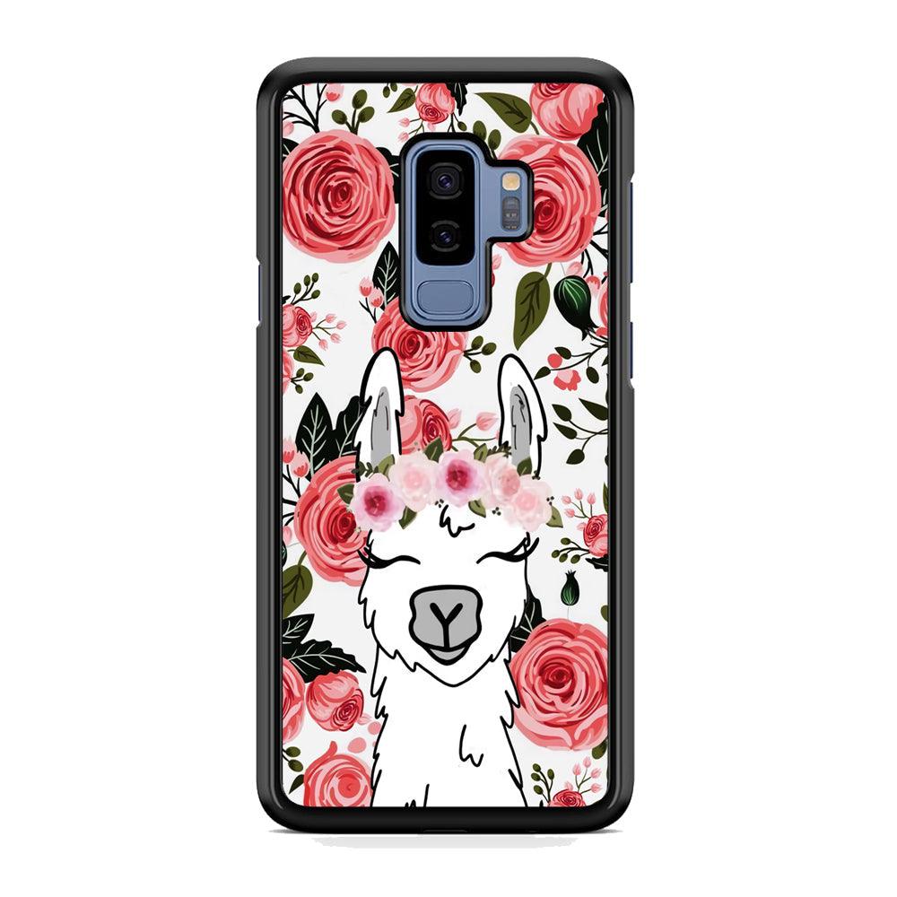 Ilama Flower Angel Samsung Galaxy S9 Plus Case-Rubber Black (2D Case)-Oxvistore