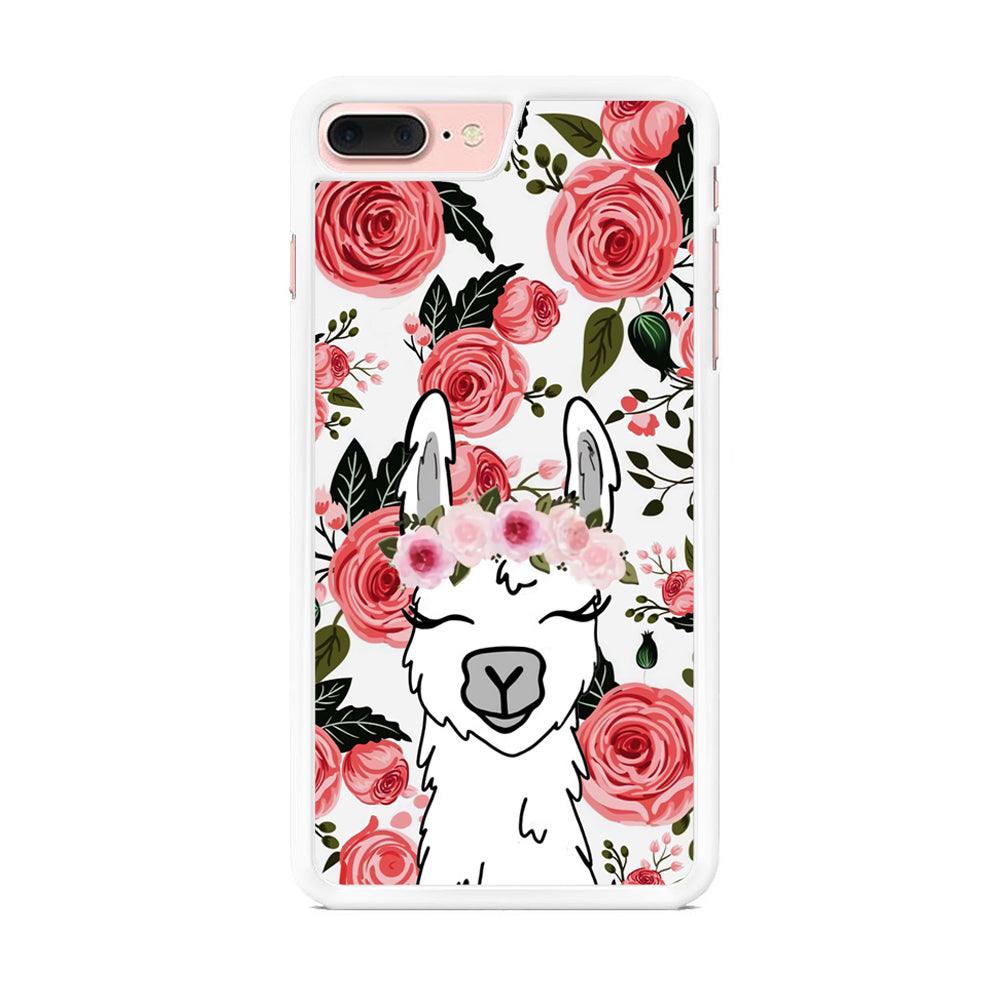 Ilama Flower Angel iPhone 7 Plus Case-Oxvistore