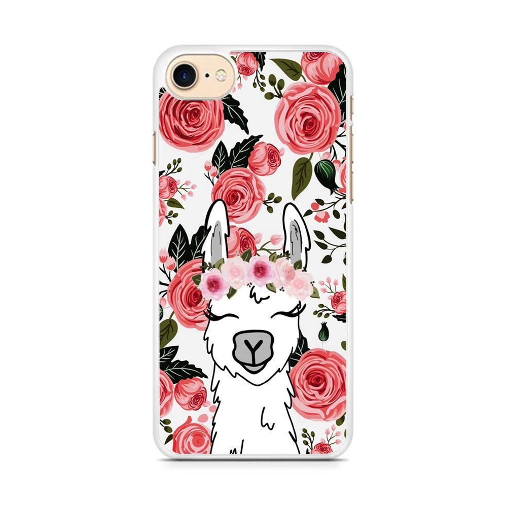 Ilama Flower Angel iPhone 8 Case-Oxvistore