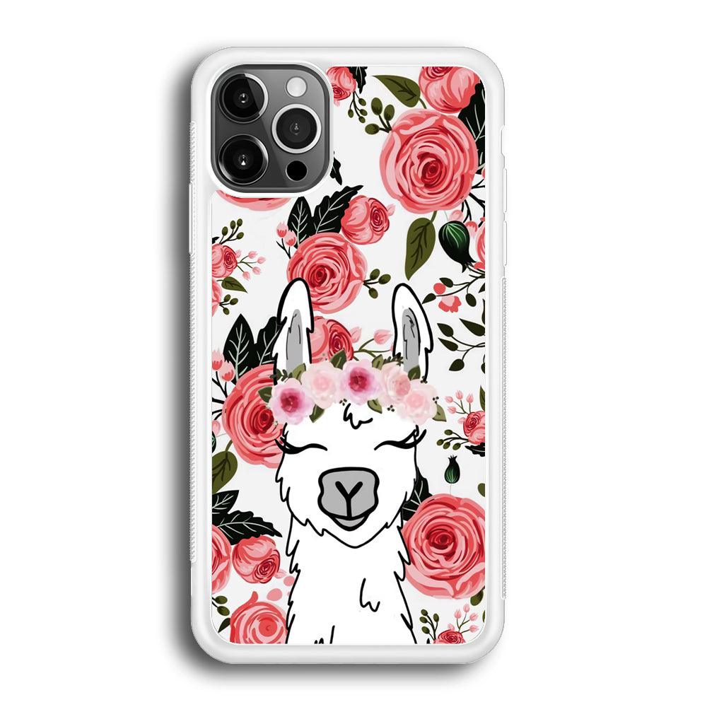 Ilama Flower Angel iPhone 12 Pro Max Case-Oxvistore