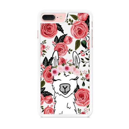 Ilama Flower Angel iPhone 8 Plus Case-Oxvistore