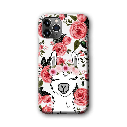 Ilama Flower Angel iPhone 11 Pro Max Case-Oxvistore