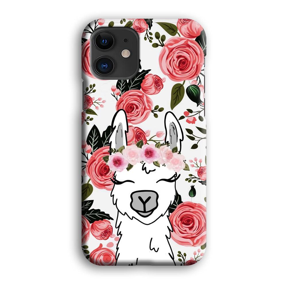 Ilama Flower Angel iPhone 12 Case-Oxvistore