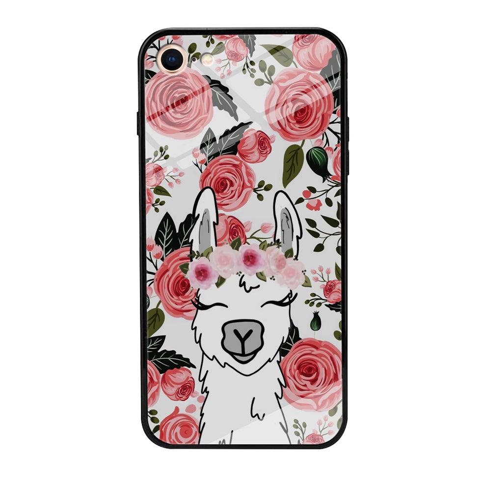 Ilama Flower Angel iPhone 8 Case-Oxvistore