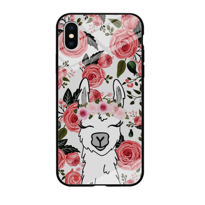 Ilama Flower Angel iPhone X Case-Oxvistore