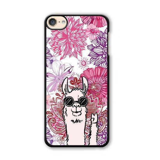 Ilama Message of Peace iPod Touch 6 Case-Plastic Black (2D Case)-Oxvistore