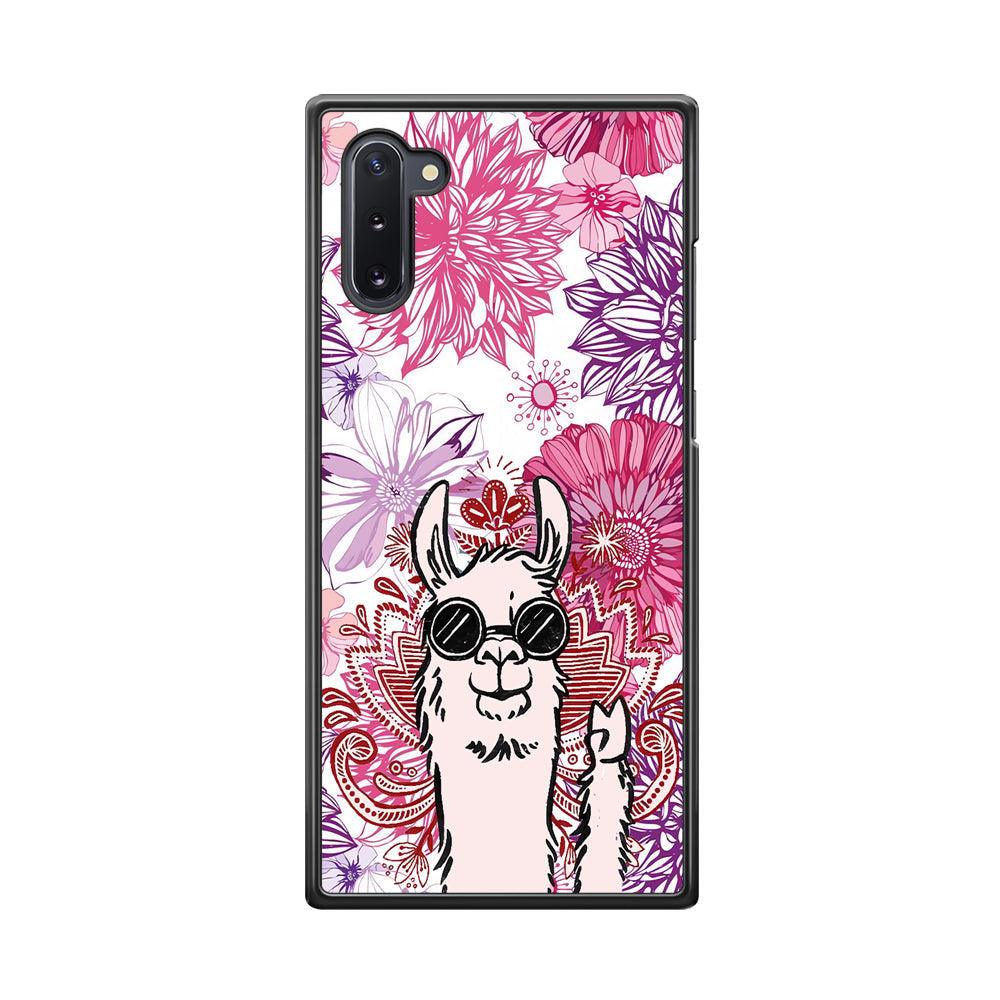 Ilama Message of Peace Samsung Galaxy Note 10 Case-Rubber Black (2D Case)-Oxvistore