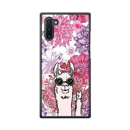 Ilama Message of Peace Samsung Galaxy Note 10 Case-Rubber Black (2D Case)-Oxvistore