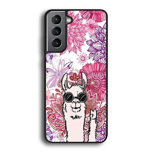 Ilama Message of Peace Samsung Galaxy S24 Plus Case-Rubber White (2D Case)-Oxvistore