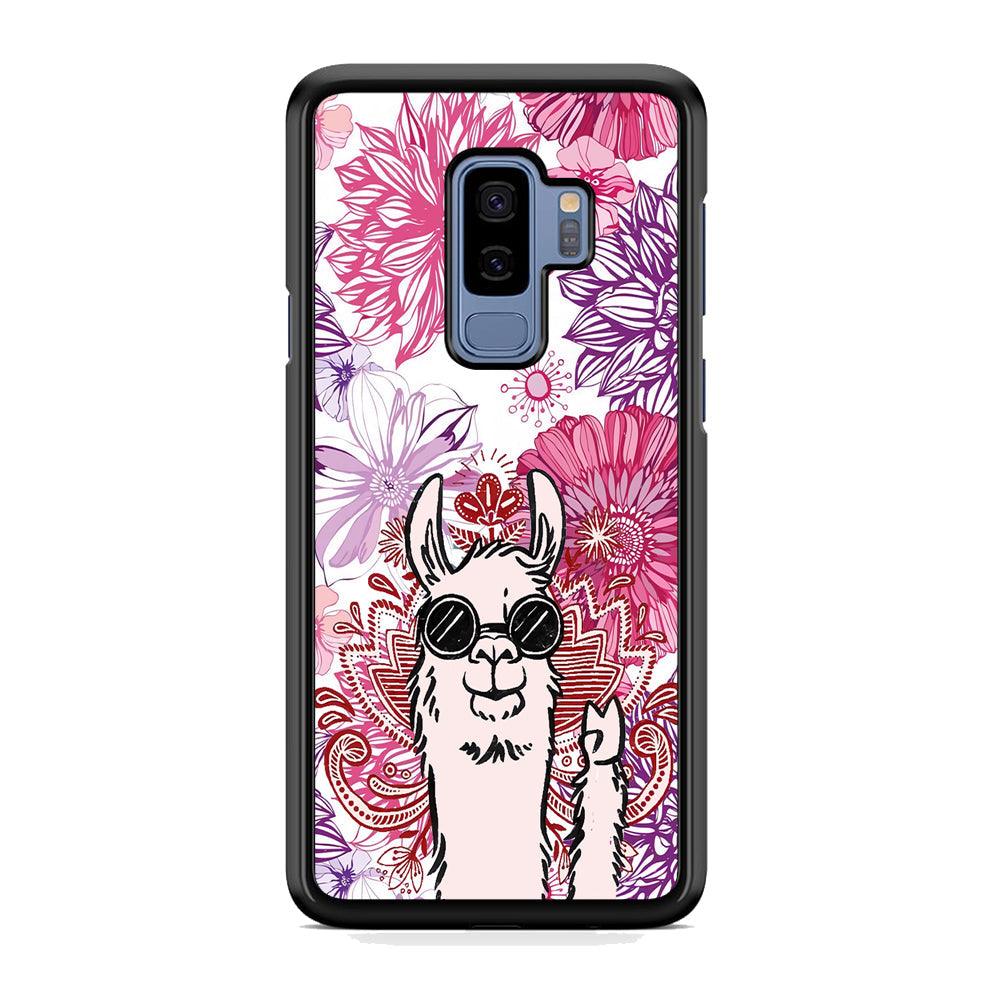 Ilama Message of Peace Samsung Galaxy S9 Plus Case-Rubber Black (2D Case)-Oxvistore