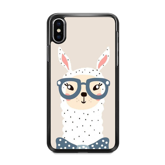 Ilama, Tell Me a Story iPhone XS Case-Rubber Black (2D Case)-Oxvistore