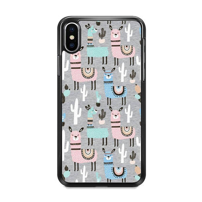 Ilama and Cactus Field iPhone X Case-Oxvistore