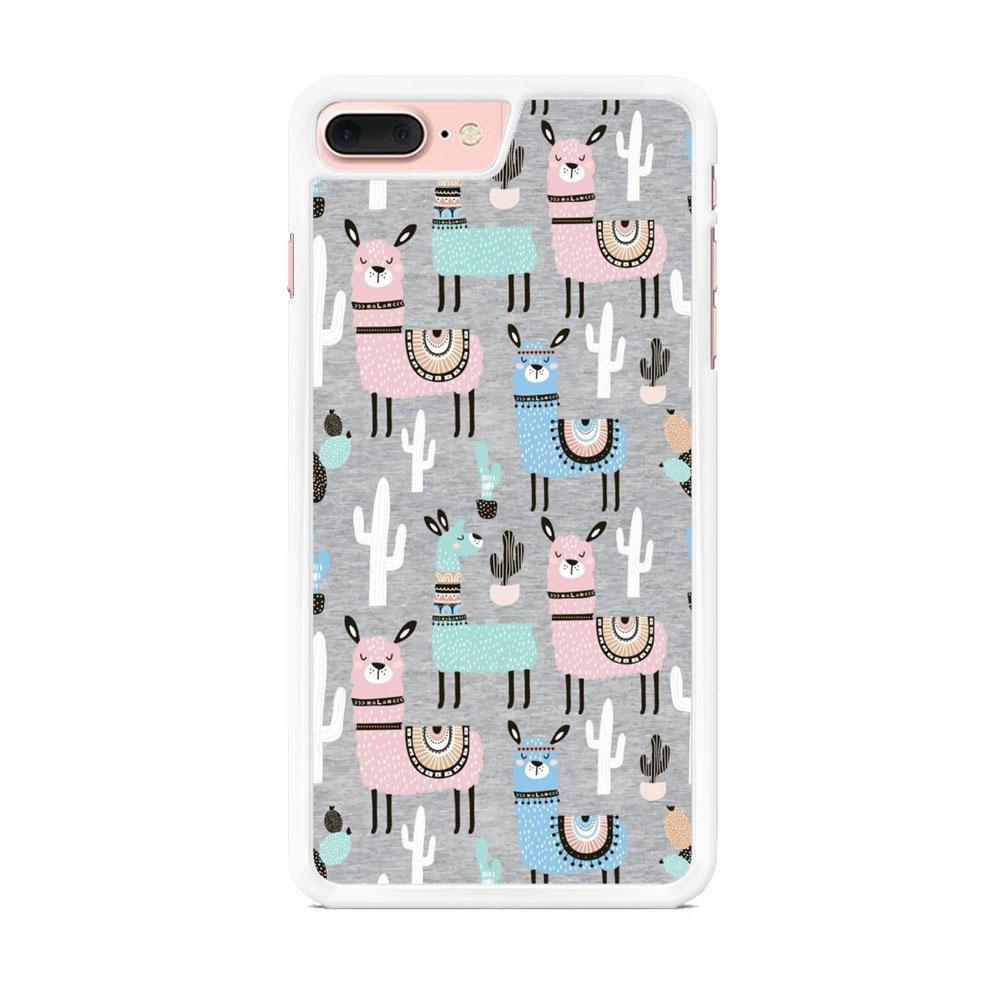 Ilama and Cactus Field iPhone 7 Plus Case-Oxvistore