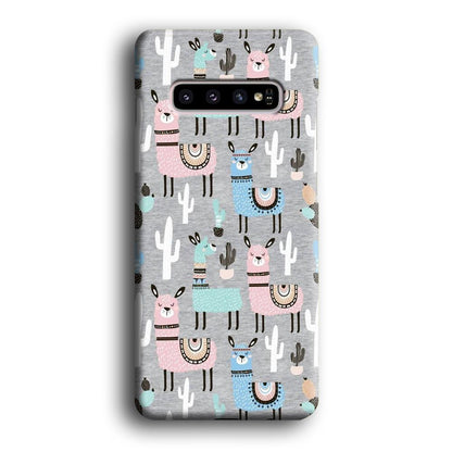 Ilama and Cactus Field Samsung Galaxy S10 Case-Oxvistore