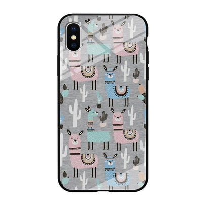 Ilama and Cactus Field iPhone X Case-Oxvistore