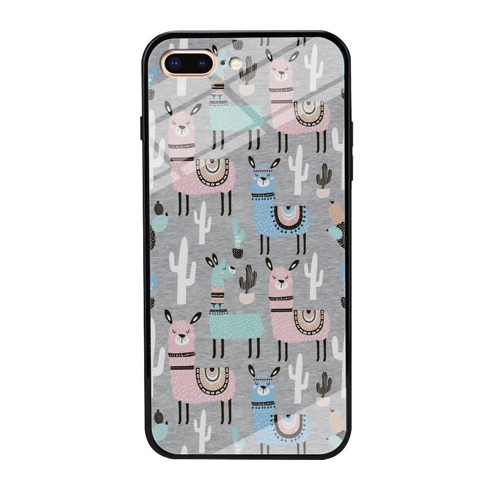 Ilama and Cactus Field iPhone 7 Plus Case-Oxvistore