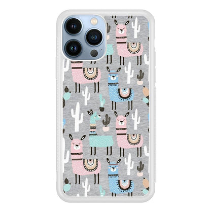 Ilama and Cactus Field iPhone 15 Pro Case-Oxvistore