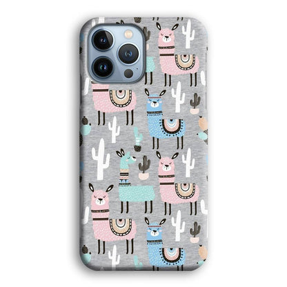 Ilama and Cactus Field iPhone 15 Pro Case-Oxvistore