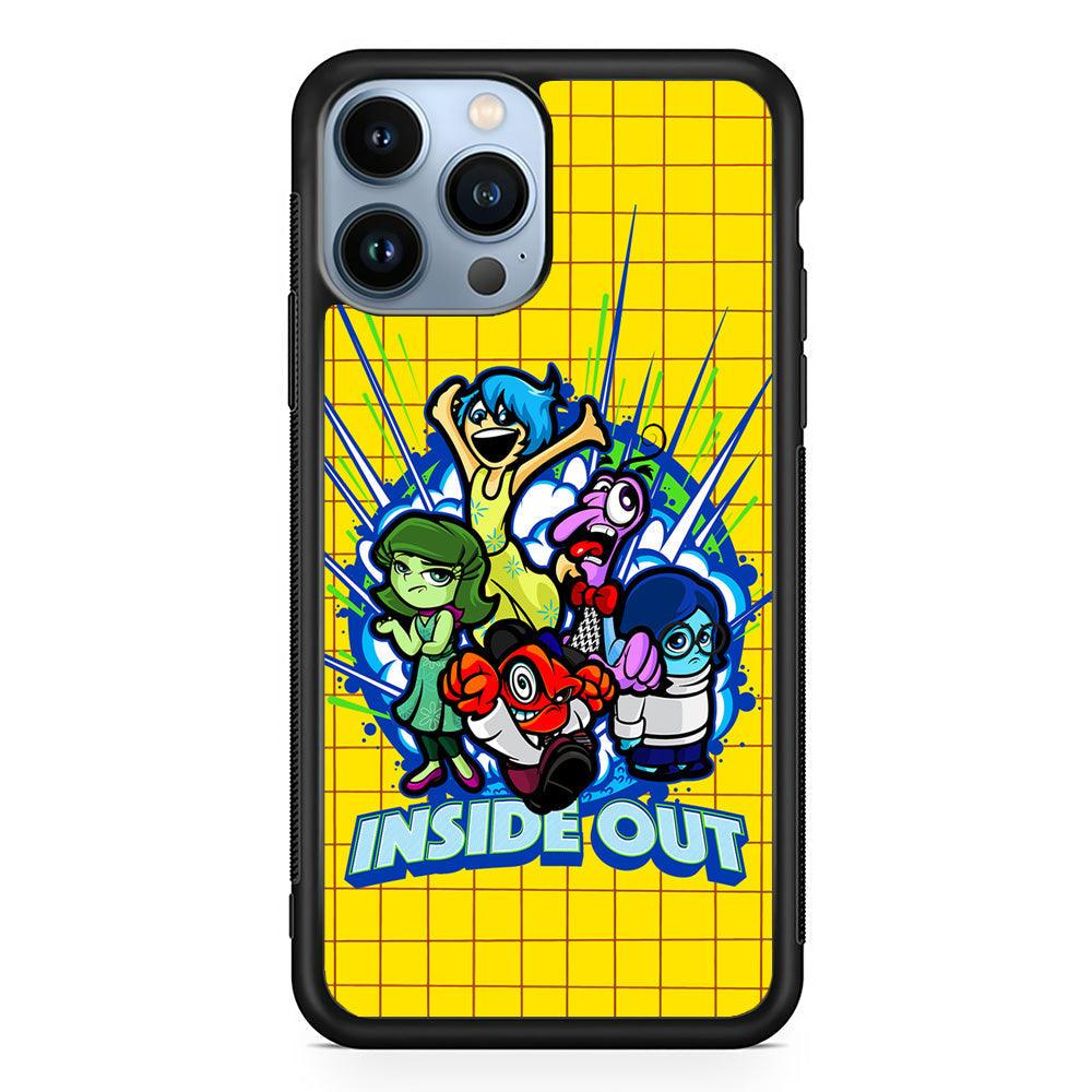 Inside Out Emotional Outburst iPhone 14 Pro Max Case-Rubber Black (2D Case)-Oxvistore