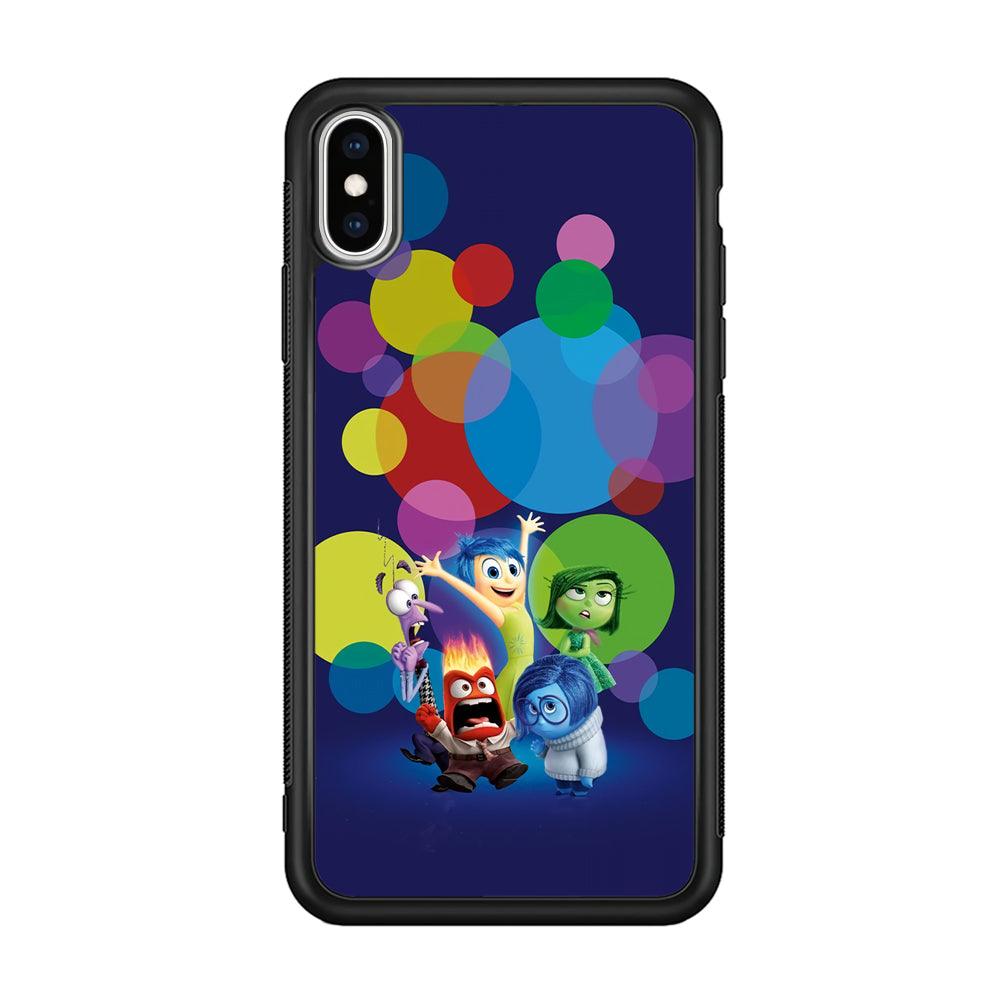 Inside Out Paradise of Mind iPhone XS Case-Rubber Black (2D Case)-Oxvistore