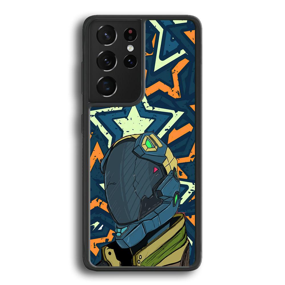 Intergalactic Hunter Samsung Galaxy S23 Ultra Case-Rubber Black (2D Case)-Oxvistore