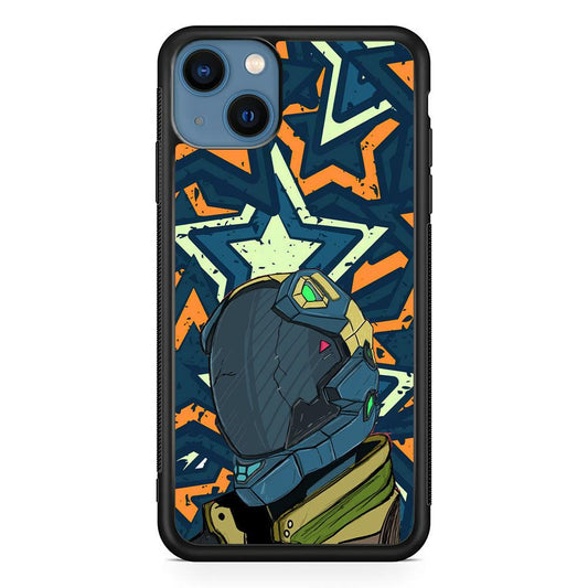 Intergalactic Hunter iPhone 15 Case-Rubber Black (2D Case)-Oxvistore
