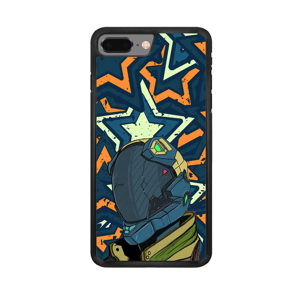 Intergalactic Hunter iPhone 8 Plus Case-Rubber Black (2D Case)-Oxvistore
