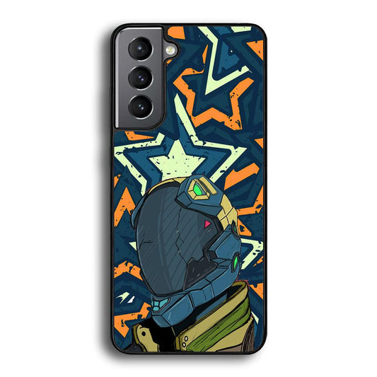 Intergalactic Hunter Samsung Galaxy S21 Case-Rubber White (2D Case)-Oxvistore