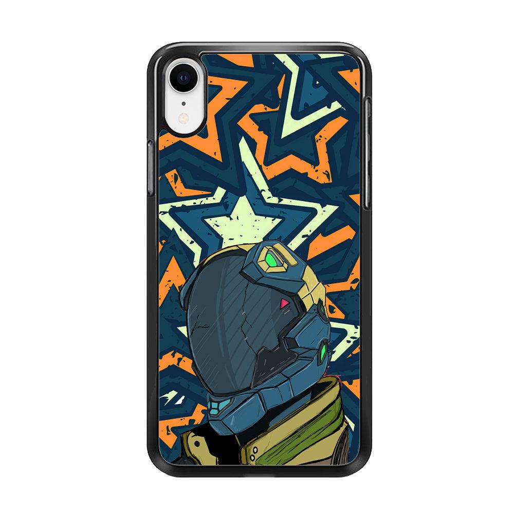 Intergalactic Hunter iPhone XR Case-Rubber Black (2D Case)-Oxvistore
