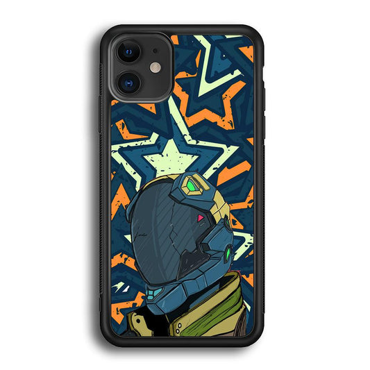 Intergalactic Hunter iPhone 11 Case-Rubber Black (2D Case)-Oxvistore