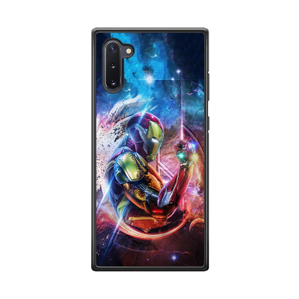 Iron Man Hold The Stone of Infinity Samsung Galaxy Note 10 Case-Rubber Black (2D Case)-Oxvistore
