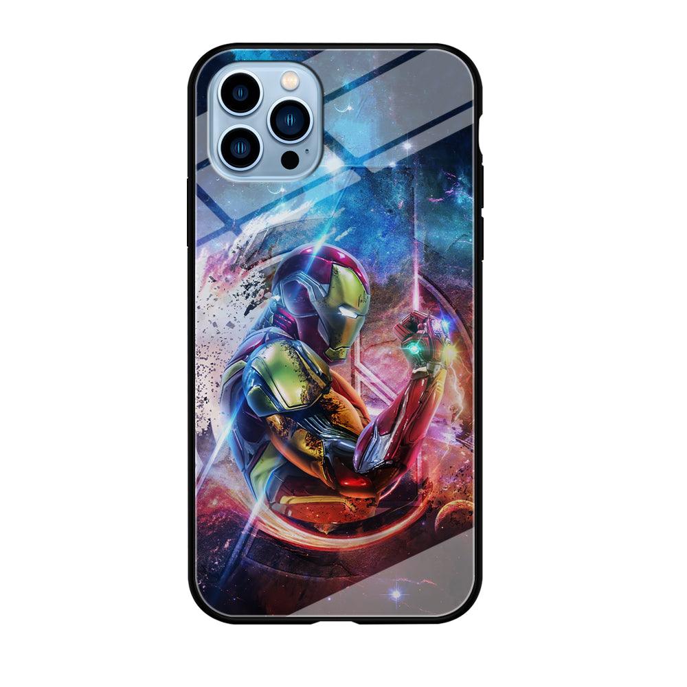 Iron Man Hold The Stone of Infinity iPhone 12 Pro Case-Oxvistore