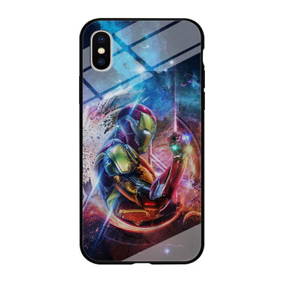 Iron Man Hold The Stone of Infinity iPhone X Case-Oxvistore