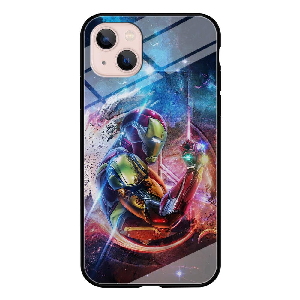 Iron Man Hold The Stone of Infinity iPhone 15 Plus Case-Oxvistore