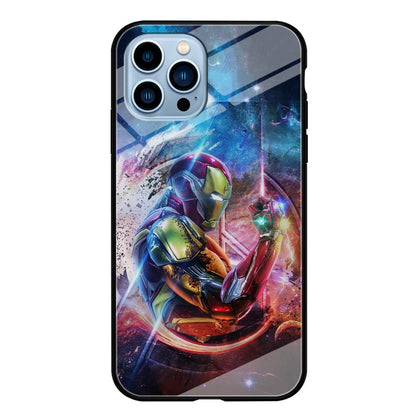 Iron Man Hold The Stone of Infinity iPhone 15 Pro Max Case-Oxvistore