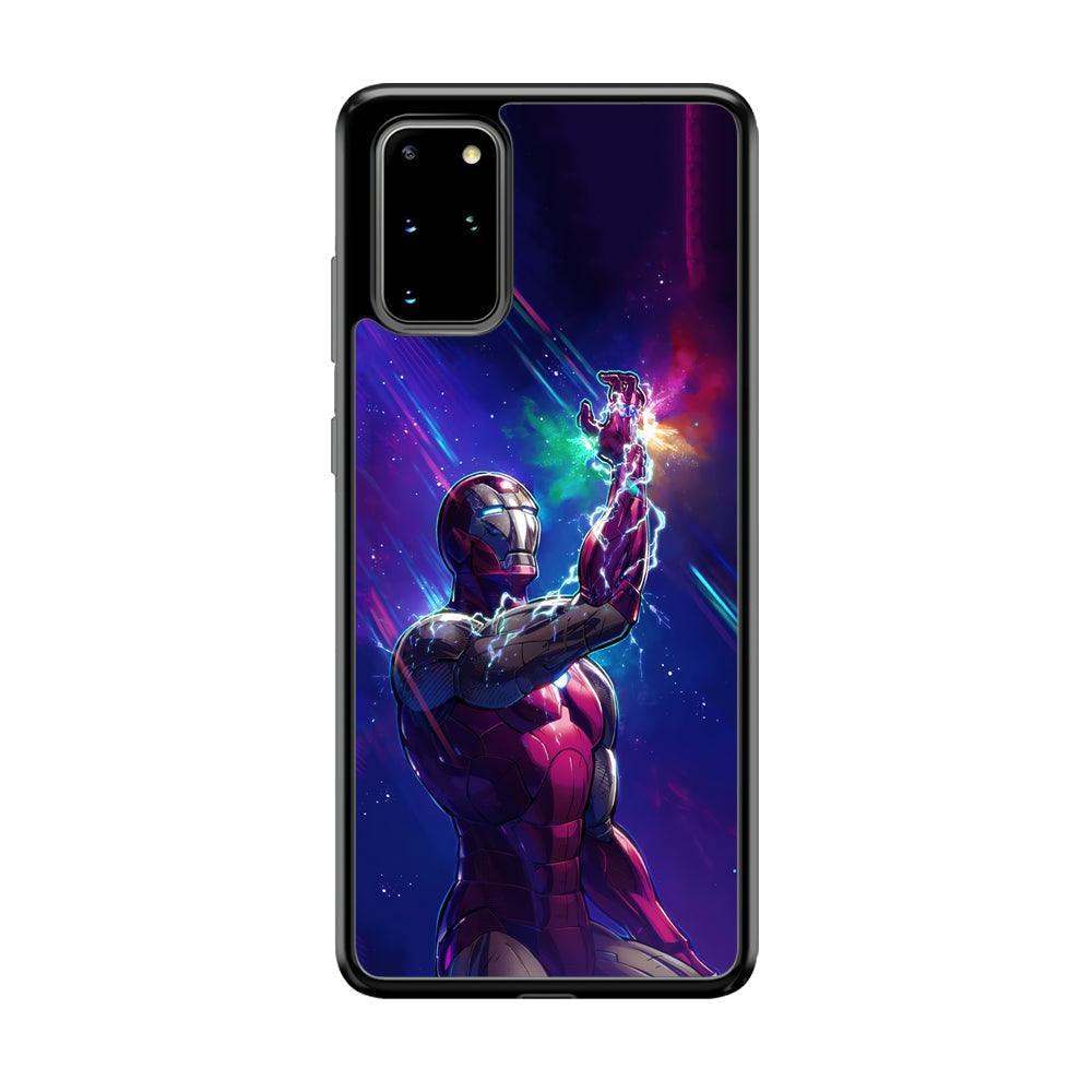 Iron Man Power of Infinity Samsung Galaxy S20 Plus Case-Rubber Black (2D Case)-Oxvistore