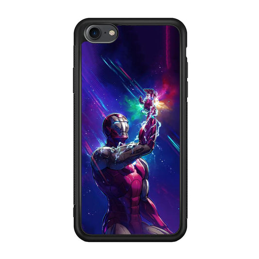 Iron Man Power of Infinity iPhone 7 Case-Rubber Black (2D Case)-Oxvistore