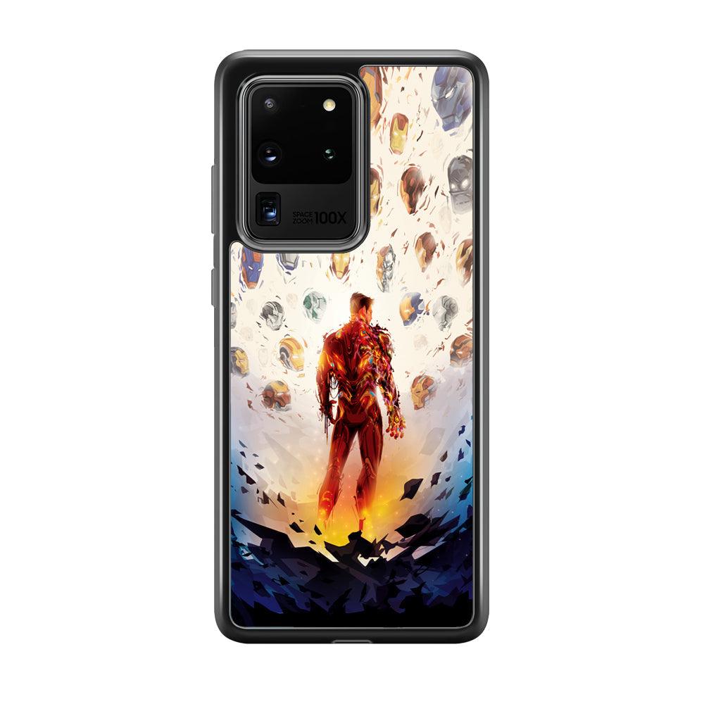 Iron Man Soul of Heroes Samsung Galaxy S20 Ultra Case-Rubber Black (2D Case)-Oxvistore