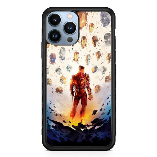 Iron Man Soul of Heroes iPhone 14 Pro Case-Rubber Black (2D Case)-Oxvistore