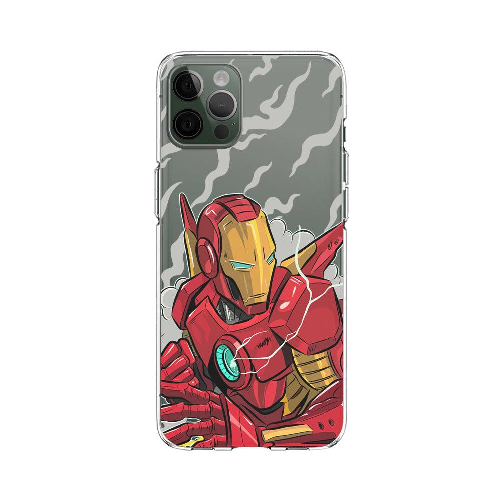 Iron Man Stare on Struggle Clear Soft Case-Oxvistore