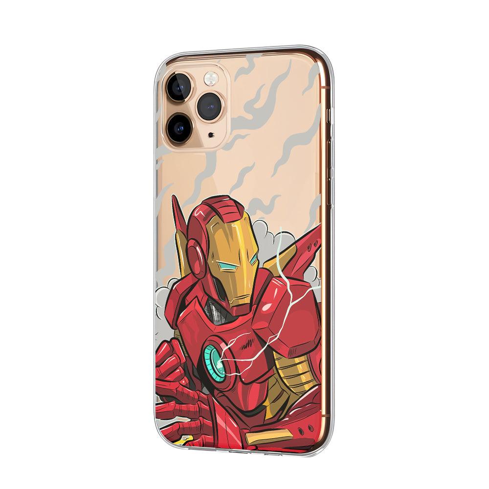 Iron Man Stare on Struggle Clear Soft Case-Oxvistore