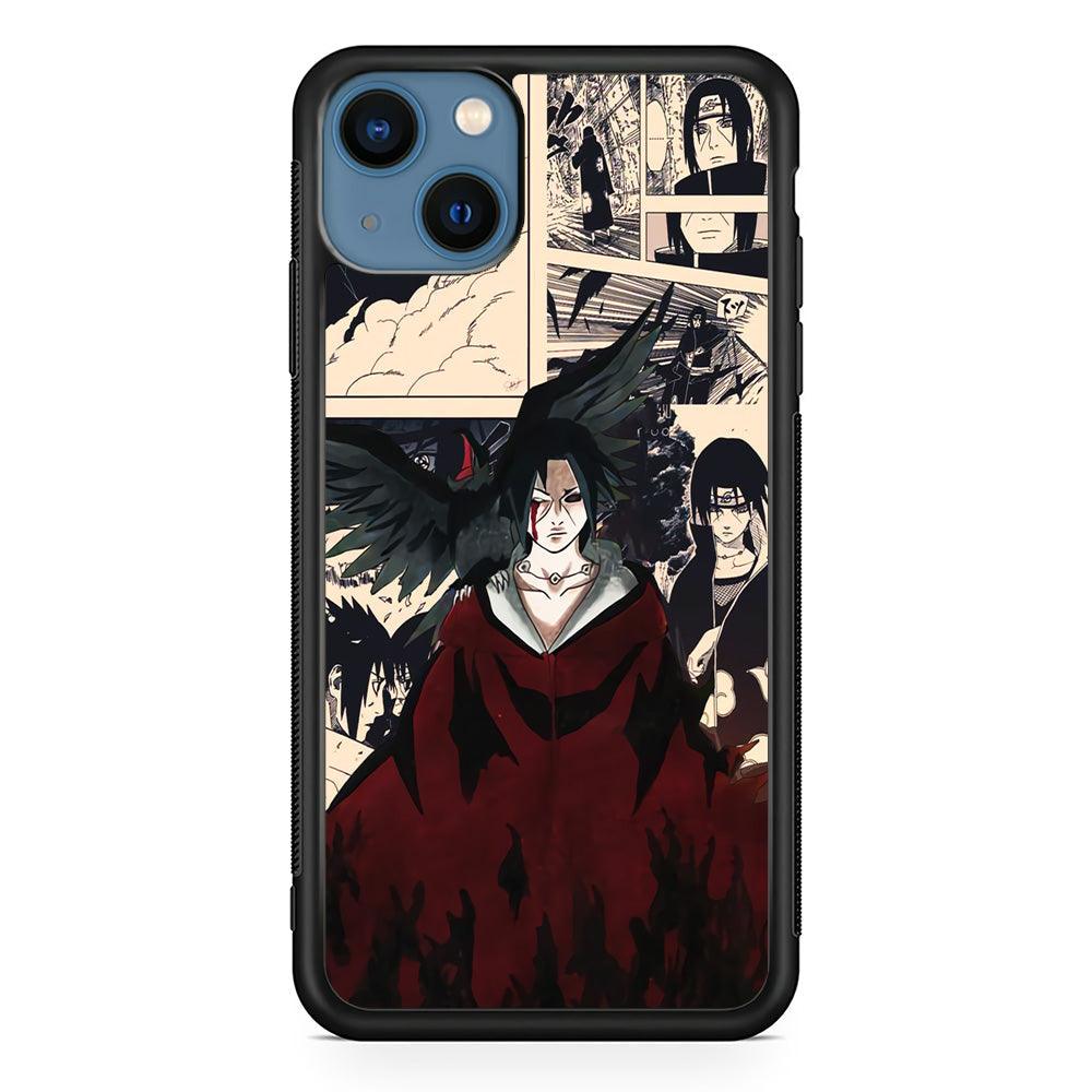 Itachi The Edo Tensei Breaker iPhone 14 Case-Rubber Black (2D Case)-Oxvistore