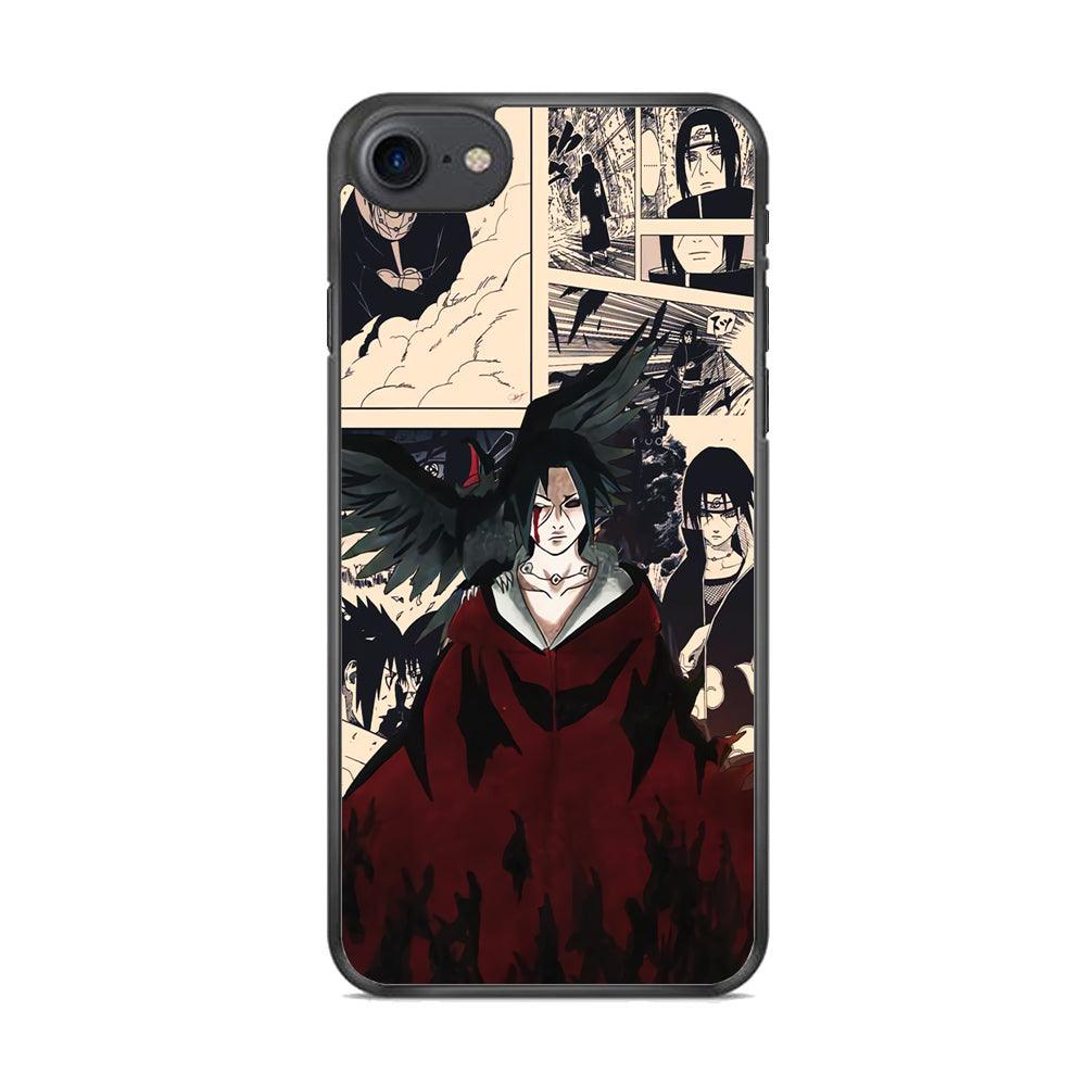 Itachi The Edo Tensei Breaker iPhone 8 Case-Rubber Black (2D Case)-Oxvistore