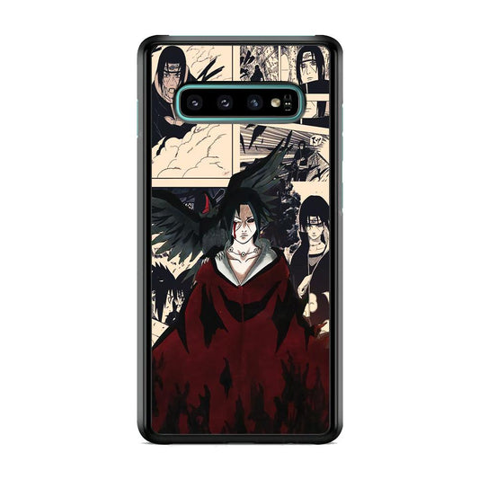 Itachi The Edo Tensei Breaker Samsung Galaxy S10 Case-Rubber Black (2D Case)-Oxvistore