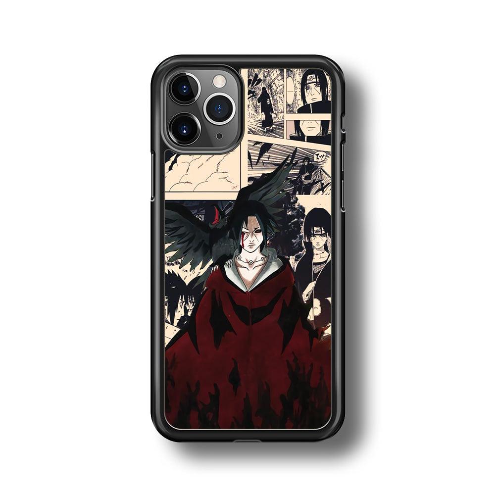 Itachi The Edo Tensei Breaker iPhone 11 Pro Max Case-Rubber Black (2D Case)-Oxvistore