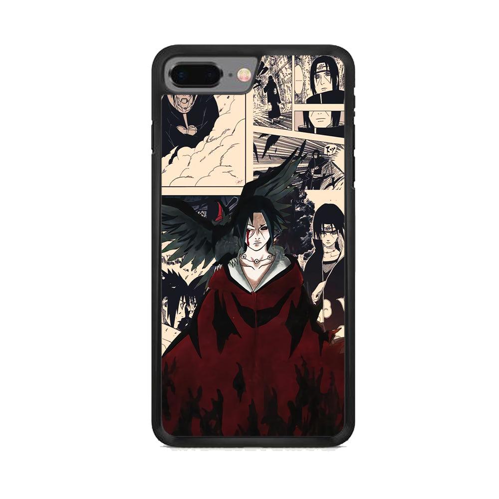 Itachi The Edo Tensei Breaker iPhone 8 Plus Case-Rubber Black (2D Case)-Oxvistore